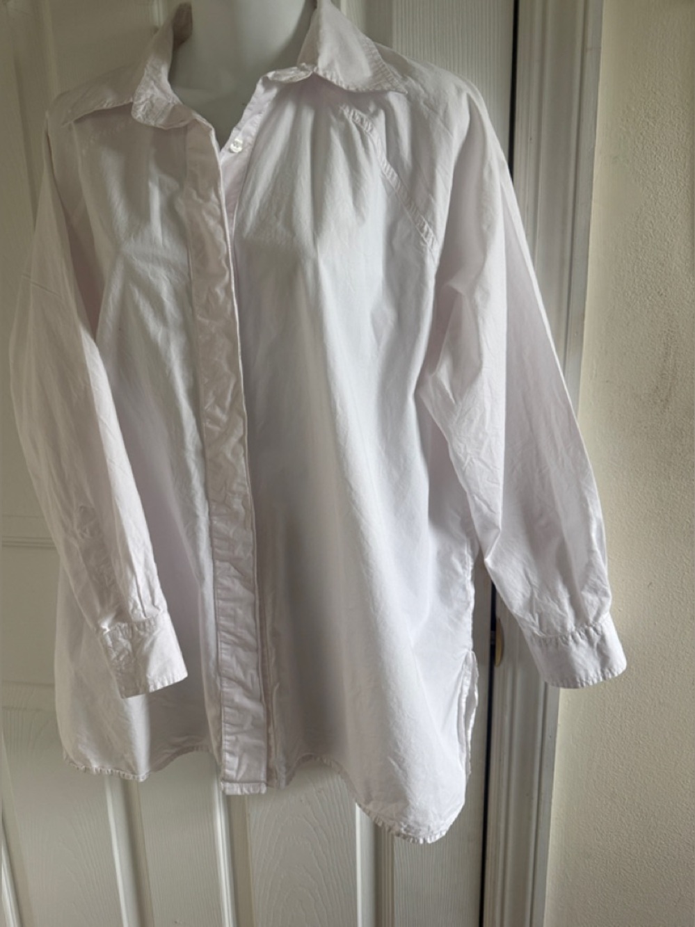 Ganni White Women's Button-Front Top